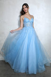 Eureka 9960 A-Line Ball Gown Glitter Tull Mesh Boned Bodice