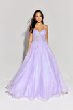 Eureka 9960 A-Line Ball Gown Glitter Tull Mesh Boned Bodice