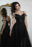 Eureka 9980 Glitter Floral Tulle Gown with 3D Floral Embellishments