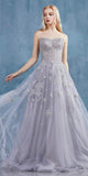 Andrea & Leo A0890 Dress - Light Silver