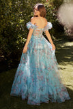 Andrea & Leo A1285 Long Off the Shoulder Sheer Bodice A-Line Gown