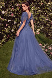 Andrea & Leo A1351 Embellished Lace Layered Tulle Ball Gown