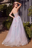 Andrea & Leo A1383 Dress Watercolor Floral A-Line Gown