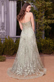 Andrea & Leo A1446 Dress Floral Lace Gown With A Cape