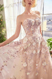 Andrea & Leo A1453 Dress Spring Floral Applique A-Line Gown