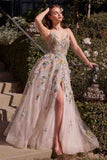 Andrea & Leo A1460 Dress Multicolor Floral A-Line Prom Gown