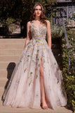 Andrea & Leo A1460 Dress Multicolor Floral A-Line Prom Gown