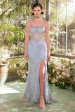 Andrea & Leo A1470 Dress Crystal Neckline Beaded Gown
