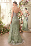 Andrea & Leo A1470 Dress Crystal Neckline Beaded Gown