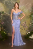Andrea & Leo A1498 Off the Shoulder Sweetheart Neck Fitted Gown