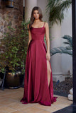 Nox Anabel A1744 Elegant Stretch Satin A-Line Evening Dress