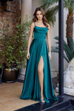 Nox Anabel A1744 Elegant Stretch Satin A-Line Evening Dress