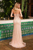 Nox Anabel C1607 Dazzling Floor-Length Beaded Tulle Dress Lace-Up Back