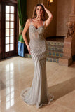 Nox Anabel C1608 Fully Beaded Tulle Dress with Sweetheart Top