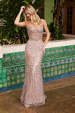 Nox Anabel C1609 Floral Beaded Sweetheart Neckline Gown