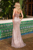 Nox Anabel C1609 Floral Beaded Sweetheart Neckline Gown
