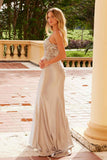 Nox Anabel C1625 Enchanting Long Dress Sequin See-Through Boned Waistline