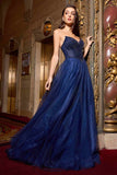 Ladivine CC415 Dress Strapless Beaded Tulle Ball Gown