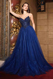 Ladivine CC415 Dress Strapless Beaded Tulle Ball Gown