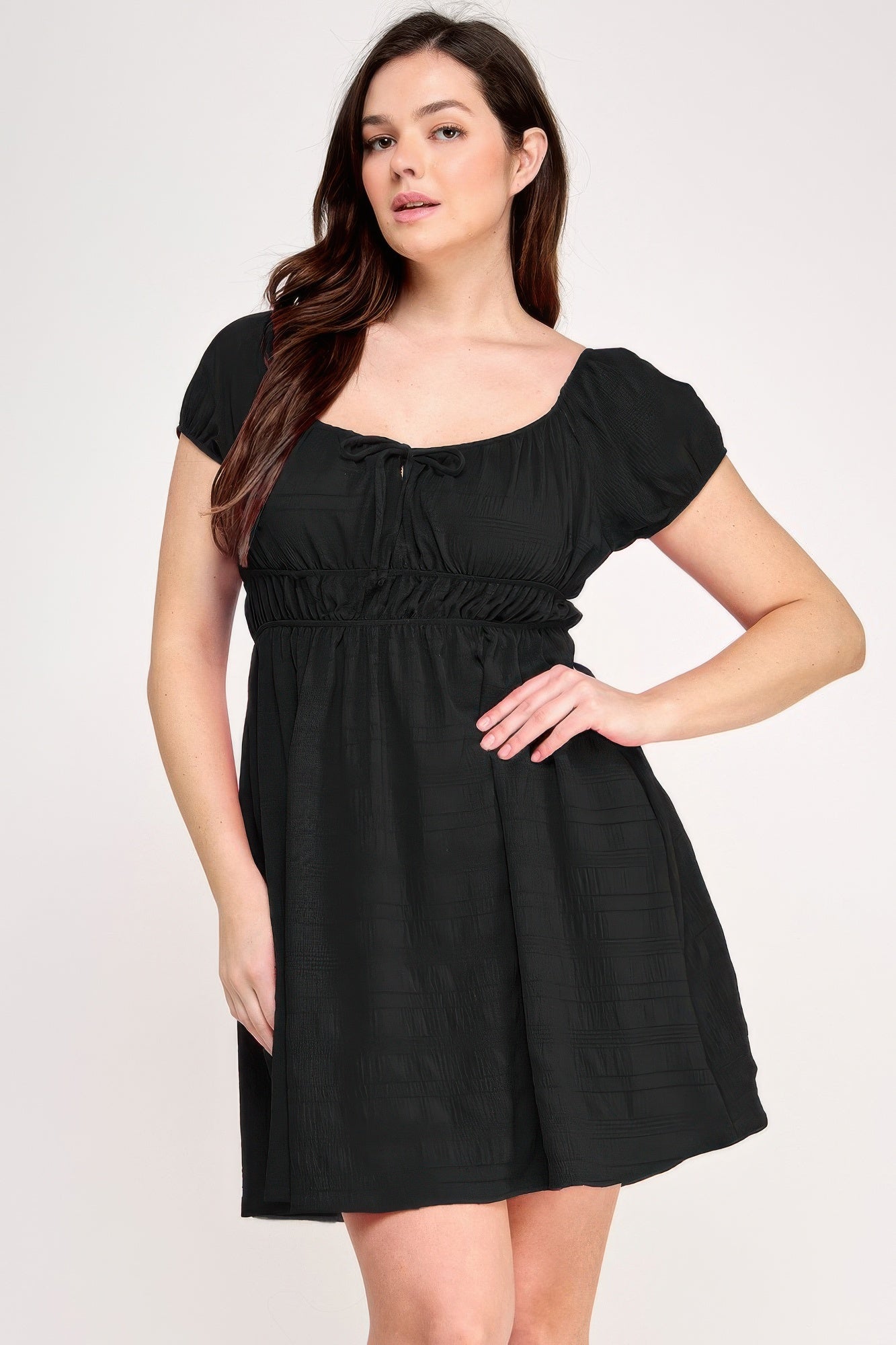Plus Size Babydoll Bubble Check Dress DiscountDressShop Plus Size Babydoll Bubble Check Dress DiscountDressShop