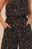 Ink Spot Sleeveless Bubble Jumpsuit