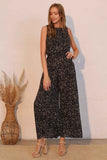 Ink Spot Sleeveless Bubble Jumpsuit