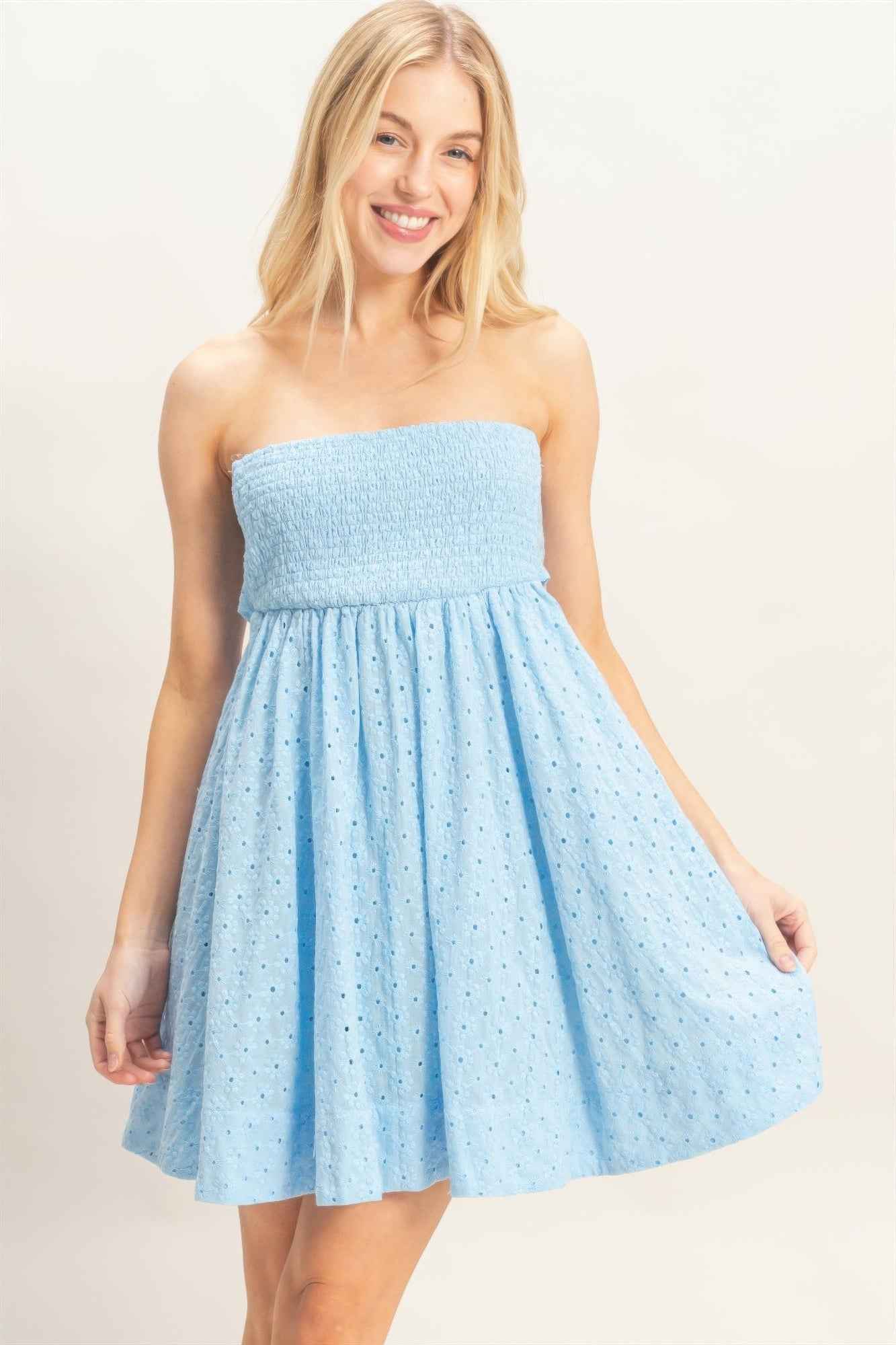 Smocked Tube Top Dress