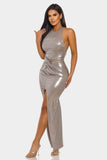 Lustrous Knot Midi Dress