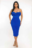 Passion Bloom Ruched Dress