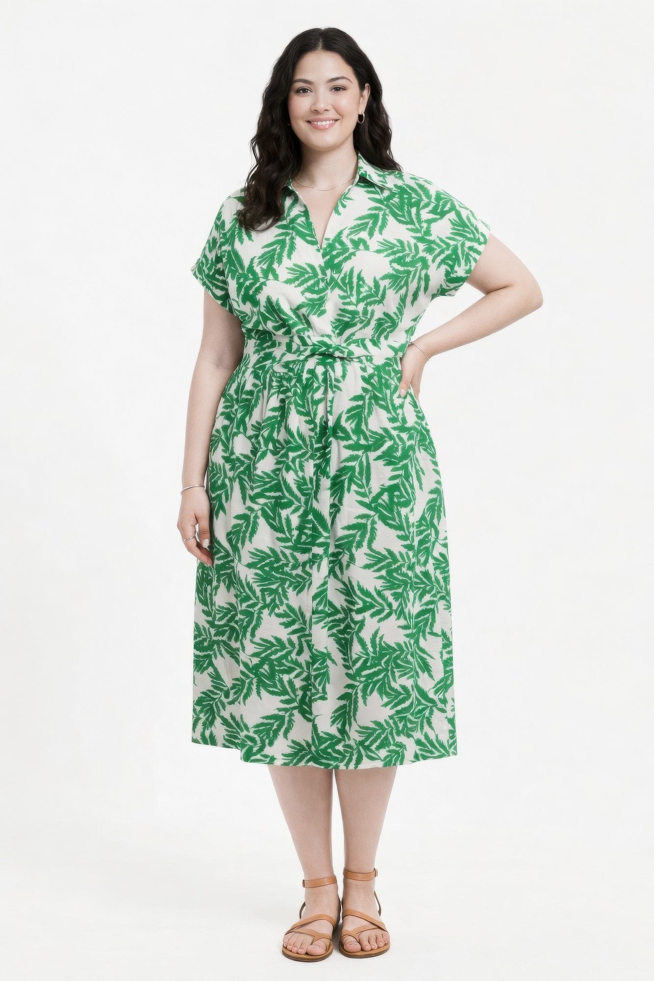 Botanical Print Wrap Midi Dress | Moon Water Apothecary XL Botanical Print Wrap Midi Dress | Moon Water Apothecary XL