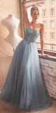 Ladivine CD0217 Dress | Cinderella Divine CD0217 - Smokey Blue