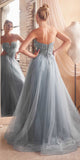 Ladivine CD0217 Dress | Cinderella Divine CD0217 - Smokey Blue