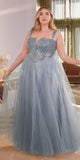 Ladivine CD0217 Dress | Cinderella Divine CD0217 - Smokey Blue