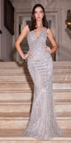 Ladivine CD0232 Long Fully Embellished Beaded Evening Gown