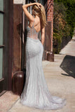 Ladivine CD2420 Dress Crystal Embellished Fit & Flare Prom Gown