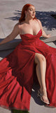 Ladivine CD252C Dress | Cinderella Divine CD252C - Red