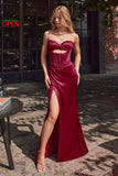 Ladivine CD381 Dress Cut Out Fitted Satin Gown
