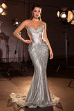 Ladivine CD697 Mermaid Evening Gown Strapless Sweetheart