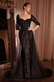 Ladivine CD749 Dress Lone Sleeve Lace Fitted Mother of the Bride Dress