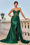 Ladivine CD773 Dress Strapless Crystal Satin Gown