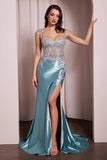 Ladivine CD775 Dress Fitted Satin & Lace Gown