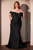 Ladivine CD790C Dress Off the Shoulder Stretch Spandex Curve Gown