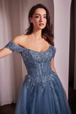 Ladivine CD799 Long Off The Shoulder A-Line Ball Gown
