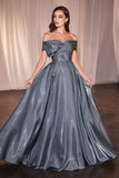 Ladivine CD801 Luxurious Organza Off The Shoulder Ball Gown