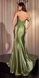 Ladivine CD804 Off Shoulder Lace & Satin Fit & Flare Prom Gown