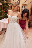 Ladivine CD827W Dress | Cinderella Divine CD827W Wedding Gown - off white