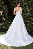 Ladivine CDS513W Dress Off the Shoulder Soft Satin Bridal Ball Gown