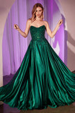 Ladivine CDS525 Dress Off The Shoulder Lace & Satin A-Line Prom Gown