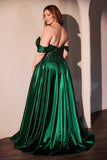 Ladivine CDS525 Dress Off The Shoulder Lace & Satin A-Line Prom Gown