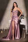 Ladivine CDS554 Opulent Off Shoulder Sparkle Fitted Gown